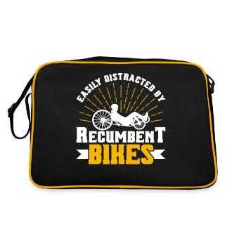 Vélo couché Cycliste couché - Sac Retro - noir/or - Dos