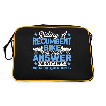 Vélo couché Cycliste couché - Sac Retro - noir/or - Dos