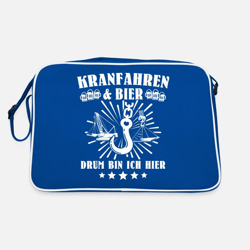 Kranführer Kran Kranfahrer Retro Tasche