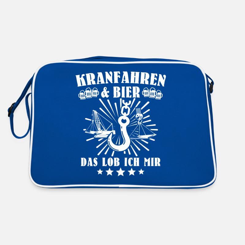 Kranführer Kran Kranfahrer Retro Tasche