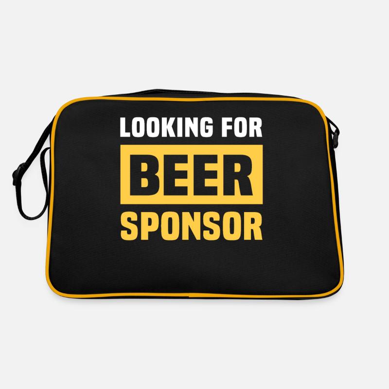 Bier Sponsor Trinksprüche Biertrinker Retro Tasche
