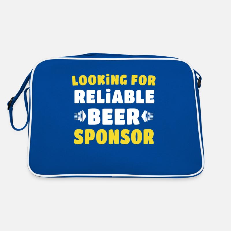 Bier Sponsor Trinksprüche Biertrinker Retro Tasche