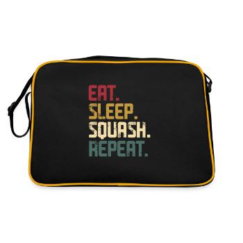 Squash - Retro Tasche - Schwarz/Gold - Hinten
