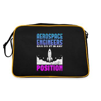Space Engineer Aeronautical Engineer Gift - Retro Bag - black/gold - Back