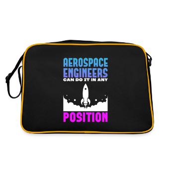 Space Engineer Aeronautical Engineer - Retro Bag - black/gold - Back