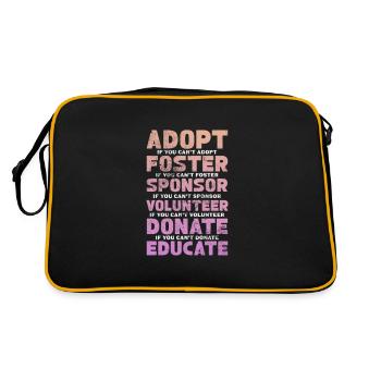 Animal Rescue Animal Rights Animal Love Pet Gift - Sac Retro - noir/or - Dos