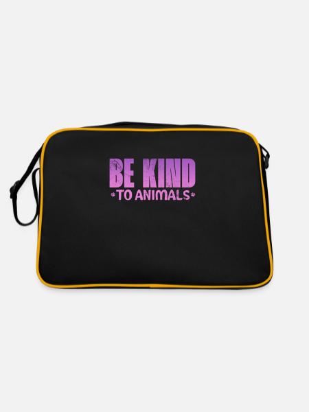 Animal Rescue Animal Rights Animal Love Pet Gift - Sac Retro - noir/or - Dos