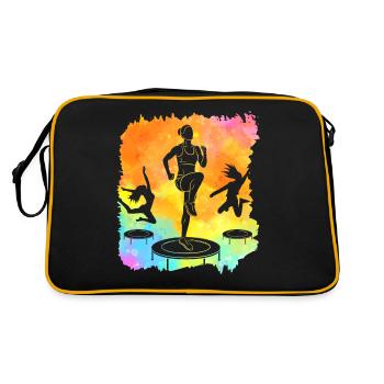 Trampolin - Retro Tasche - Schwarz/Gold - Hinten