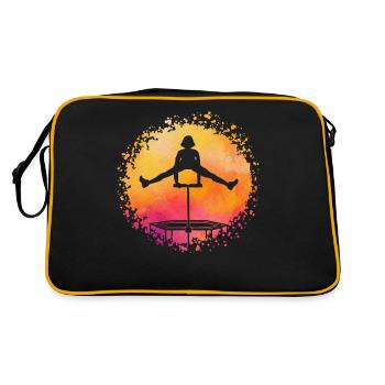 Trampolin - Retro Tasche - Schwarz/Gold - Hinten
