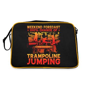 Weekend forecast 100% chance of Trampoline Jumping - Retro Bag - black/gold - Back