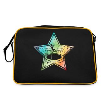 Trampolin - Retro Tasche - Schwarz/Gold - Hinten