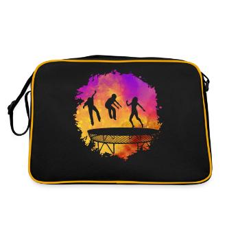 Trampolin - Retro Tasche - Schwarz/Gold - Hinten