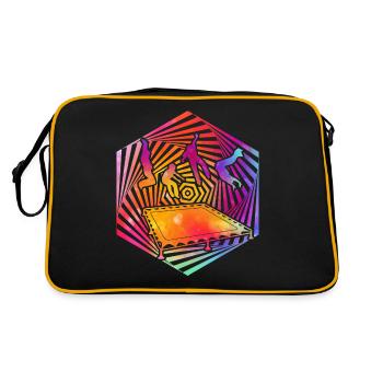 Trampolin - Retro Tasche - Schwarz/Gold - Hinten