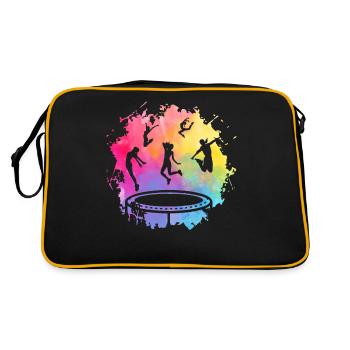 Trampolin - Retro Tasche - Schwarz/Gold - Hinten