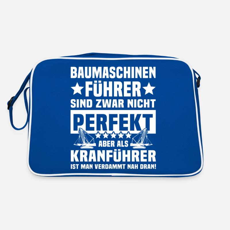 Kranfahrer Kranführer Kran Retro Tasche