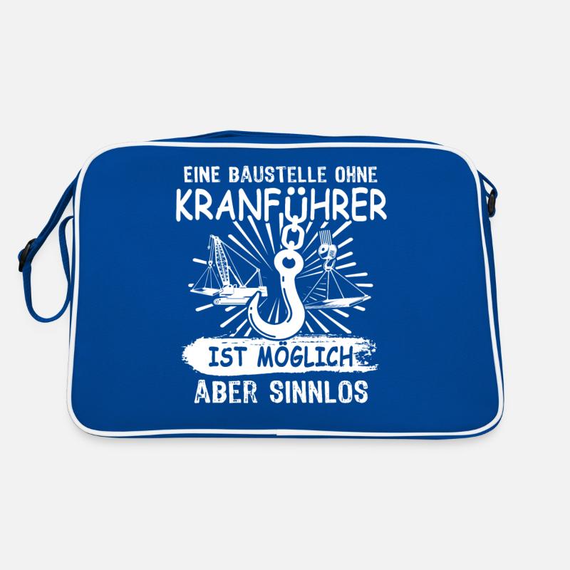 Kranfahrer Kranführer Kran Retro Tasche