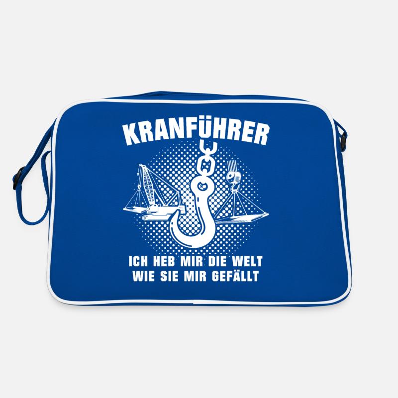 Kranfahrer Kranführer Kran Retro Tasche