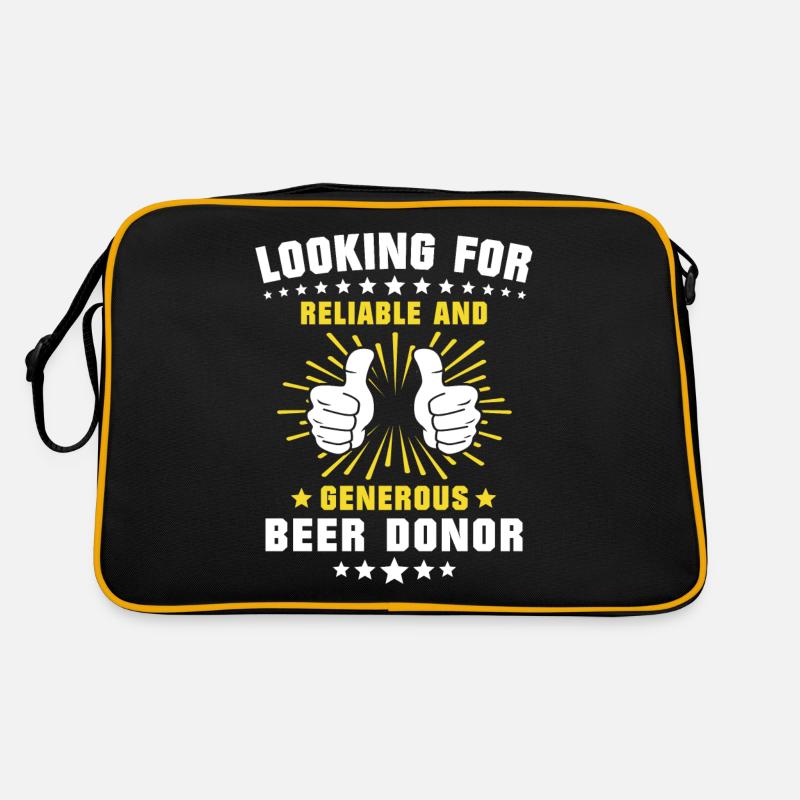 Bier Sprüche Trinksprüche Bierliebhaber Retro Tasche