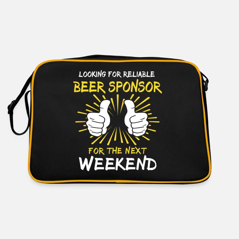 Bier Sprüche Trinksprüche Bierliebhaber Retro Tasche