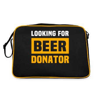 Dictons de bière Toasts Amateurs de bière - Sac Retro - noir/or - Dos