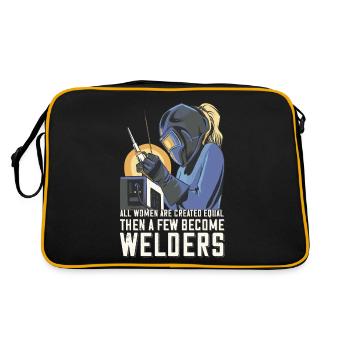 Welder Mama for welders and - Retro Bag - black/gold - Back