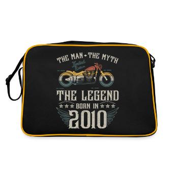 L'homme Le Mythe La Légende Né En 2010 Cadeau - Sac Retro - noir/or - Dos