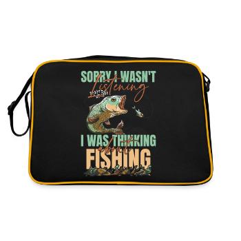 Je pêche pour ne pas étouffer les gens en mangeant - Sac Retro - noir/or - Dos