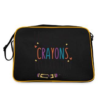 Je n’ai ni le temps ni les crayons - Sac Retro - noir/or - Dos