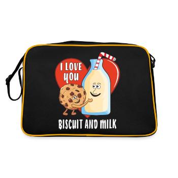 JE T’AIME BISCUIT ET LAIT - Sac Retro - noir/or - Dos