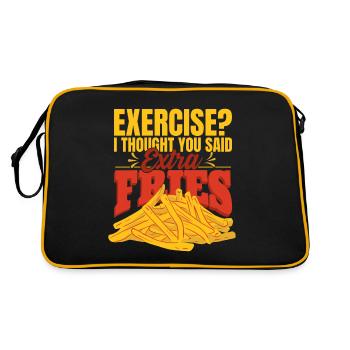 Exercice Je pensais que vous aviez dit frites supplémentaires - Sac Retro - noir/or - Dos