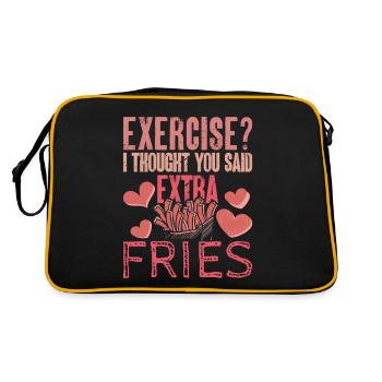 Exercice Je pensais que vous aviez dit frites supplémentaires - Sac Retro - noir/or - Dos