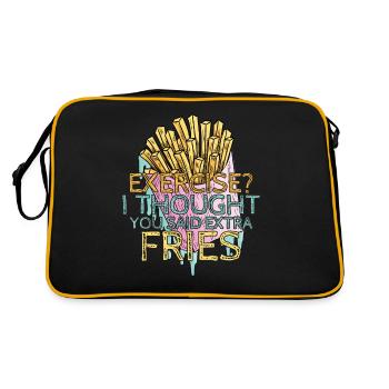 Exercice Je pensais que vous aviez dit frites supplémentaires - Sac Retro - noir/or - Dos