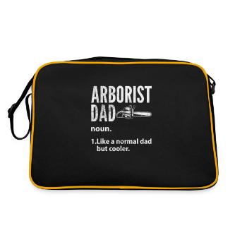 Arborist father Tree climber Arborist gift - Retro Bag - black/gold - Back