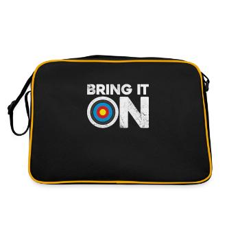 Archery Archer Archer Arrow Gift - Retro Bag - black/gold - Back
