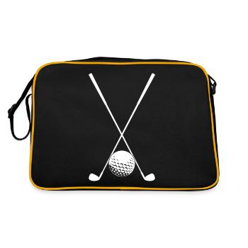 Golf Golf Club Golfeur Balle de golf - Sac Retro - noir/or - Dos