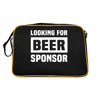 Drinking beer Drinking celebrating Beer sayings - Retro Bag - black/gold - Back