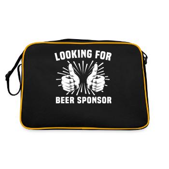Beer sayings Drink beer - Retro Bag - black/gold - Back