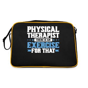 Physiotherapie Physiotherapeut Physio - Retro Tasche - Schwarz/Gold - Hinten
