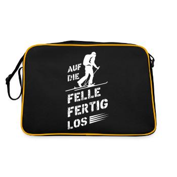 On the skins Ski touring Winter sports - Retro Bag - black/gold - Back