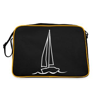 Club de voile Voiliers Marins - Sac Retro - noir/or - Dos