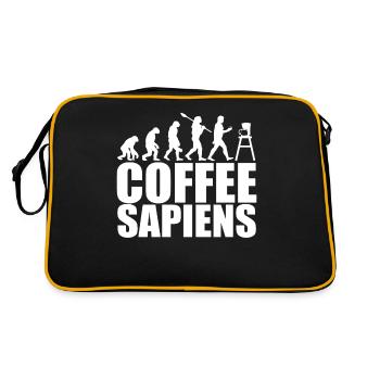 Coffee Sapiens - Retro Tasche - Schwarz/Gold - Hinten