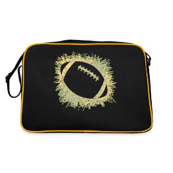 Rugby ballon Football Joueurs de rugby - Sac Retro - noir/or - Dos