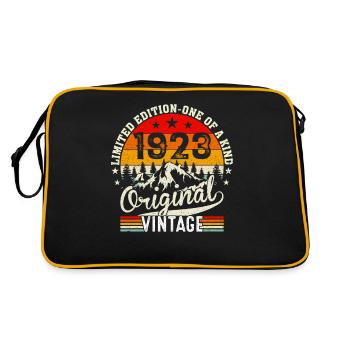 1923 Funny Birthday Gift Humor - Retro Bag - black/gold - Back
