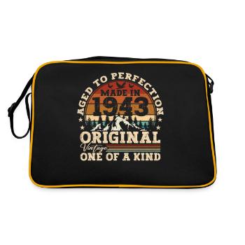 Retro 1943 Birthday Gift - Retro Bag - black/gold - Back