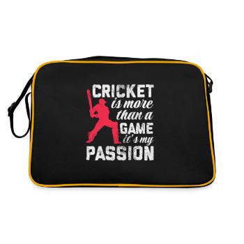 Cricket Sport Cricket Bat Team Gift - Retro Bag - black/gold - Back