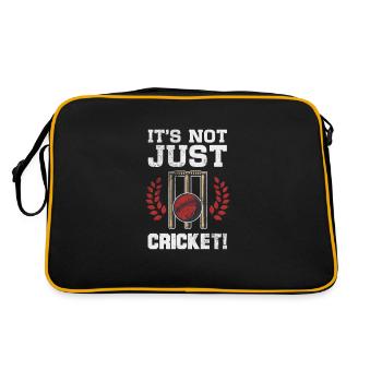 Cricket Sport Cricket Bat Team Gift - Retro Bag - black/gold - Back