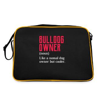 Bouledogue anglais Chien bouledogue anglais Cadeau - Sac Retro - noir/or - Dos
