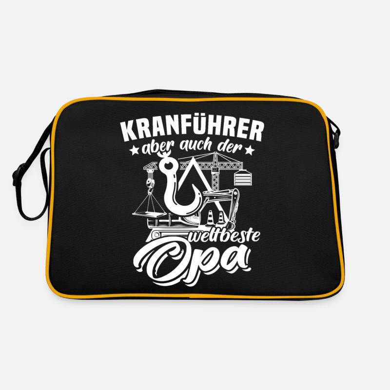 Kranfahrer Opa Kran Retro Tasche