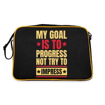 Mon objectif est de progresser - Sac Retro - noir/or - Dos