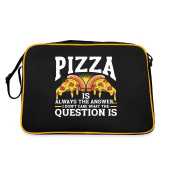 Pizza Baker Cadeau Italie Pizza Lovers Pizza - Sac Retro - noir/or - Dos